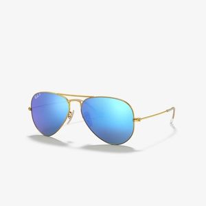 RayBan Aviator Flash Lenses Blue Polarized Sunglasses